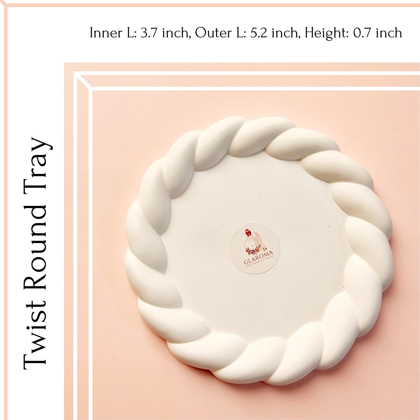 Twisted Round Jesmonite Tray