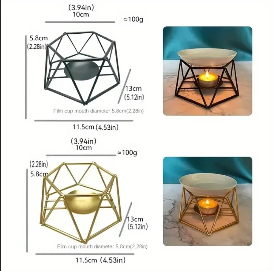 Black Metal Structure & Ceramic Oil Burner